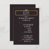 3.5x5 R.S.V.P.-Karten-Gatsby-Thema Einladung (Vorne/Hinten)
