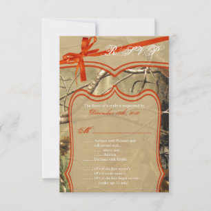 3.5x5 R.S.V.P. Karten-Hochzeits-Jäger-Nocken RSVP Karte