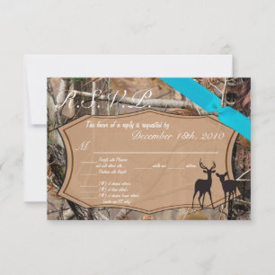 3.5x5 R.S.V.P. Karten-Jäger-Camouflage Camoflauge RSVP Karte