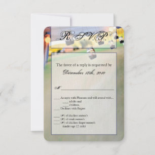 3,5x5 R.S.V.P. Kartenausweis für die Kerzenhalter Einladung