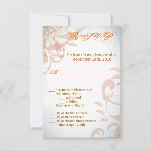 3,5x5 R.S.V.P. Kartenfall Herbstschwung Herbstwirb Einladung (Vorderseite)