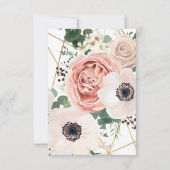 3.5x5 R.S.V.P. Kartengeometrie-Garten-Rose Anemone Einladung (Rückseite)