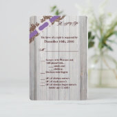 3,5x5 R.S.V.P.-Kartenhalblauch aus Holz Diamantban Einladung (Stehend Vorderseite)