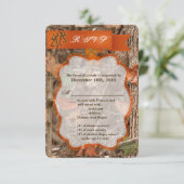 3.5x5 R.S.V.P. Kartenjagd für Hirsche Doe Buck Einladung (Stehend Vorderseite)