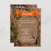 3.5x5 R.S.V.P. Kartenjagd Hirschbuck Kopf Camoufla RSVP Karte (Vorne/Hinten)