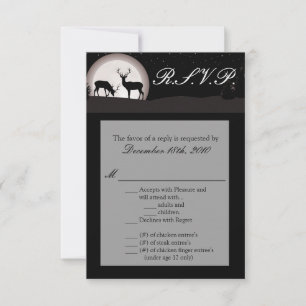 3,5x5 R.S.V.P. Kartenjäger Mond Hirschknotenpunkt Einladung