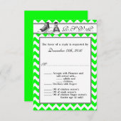 3,5x5 R.S.V.P. Kartenjugendschuhe Zickzack Strip Einladung (Vorne/Hinten)