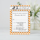 3,5x5 R.S.V.P. Kartenjugendschuhe Zickzack Strip Einladung (Stehend Vorderseite)