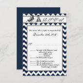 3,5x5 R.S.V.P. Kartenjugendschuhe Zickzack Strip Einladung (Vorne/Hinten)