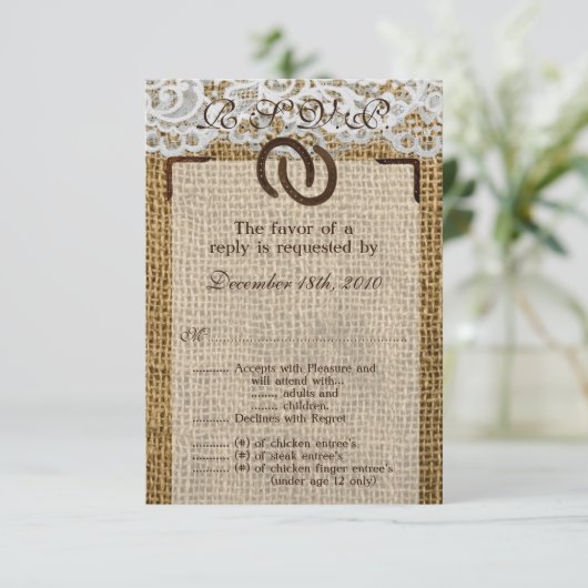 3,5x5 R.S.V.P. Kartenpferd RSVP Karte (Stehend Vorderseite)