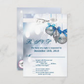 3,5x5 R.S.V.P. Kartenschmuck Schneeflocken Schneef Einladung (Vorne/Hinten)