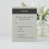 3.5x5 R.S.V.P. Kartenschwarze Krawatte RSVP Karte (Stehend Vorderseite)