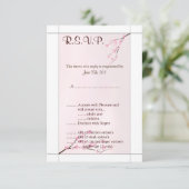 3,5x5 R.S.V.P Pink Cherry Blossom Einladung (Stehend Vorderseite)