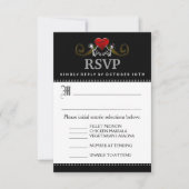3.5x5 RSVP-Karte mit Menüauswahl - Skelette RSVP Karte (Vorderseite)