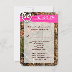 3,5x5 RSVP-Karte Reh-Paar Hirsch-Kamelierung Einladung