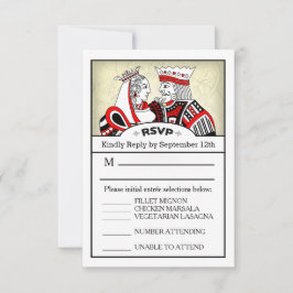 3.5x5 UAWG Menu Card - King & Queen Play Card RSVP Karte