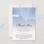 3.5x5 Vielen Dank Wolken Beerdigung Foto Beileid Dankeskarte (Vorderseite)