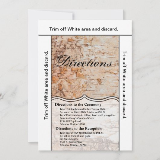 3.5x6 Anfahrt Ausweis Auslaufholzschneidemaschine Einladung (Vorderseite)