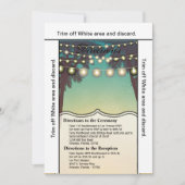 3.5x6 Anfahrt Card Beach Sunset Palm Trees Stri Einladung (Vorderseite)