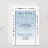 3.5x6 Anfahrt Card Kristallschneeflocken Winter Einladung (Vorderseite)