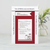 3.5x6 Anfahrt Card Mason Jar Land Rustikale Vas Einladung (Stehend Vorderseite)