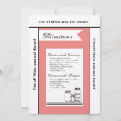 3.5x6 Anfahrt Card Mason Jar Land Rustikale Vas Einladung (Vorderseite)