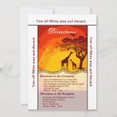 3.5x6 Anfahrt Karte Afrikanische Safari Giraffe Su (Vorderseite)