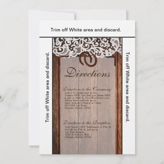 3.5x6 Anfahrt Kartenpferdschuhe auf dem Stallholzl Einladung (Vorderseite)