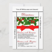 3.5x6 Anfahrtskarte Baughs Holly Berry Weihnachten Einladung (Vorderseite)