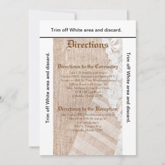 3.5x6 Anfahrtsskartentelefon für die Landspitze Einladung (Vorderseite)