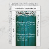 3.5x6 Aquamarines Holz Einladung (Vorne/Hinten)