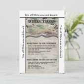 3.5x6 Directions Card Army Air Force OCP Camouflag Einladung (Stehend Vorderseite)