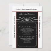 3.5x6 Directions Card Art Deco Roaring 20s GATSBY Einladung (Vorderseite)