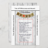 3.5x6 Directions Card Burlap Mr. und Mrs Banner Einladung (Vorne/Hinten)