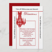 3.5x6 Directions Card Crystal Chandelier Glitz Gla Einladung (Vorne/Hinten)