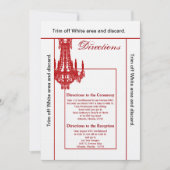 3.5x6 Directions Card Crystal Chandelier Glitz Gla Einladung (Vorderseite)