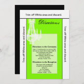 3.5x6 Directions Card Crystal Chandelier Glitz Gla Einladung (Vorne/Hinten)