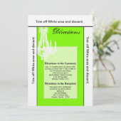 3.5x6 Directions Card Crystal Chandelier Glitz Gla Einladung (Stehend Vorderseite)