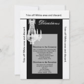 3.5x6 Directions Card Crystal Chandelier Glitz Gla Einladung (Vorderseite)