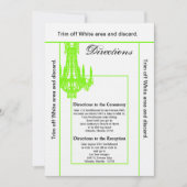 3.5x6 Directions Card Crystal Chandelier Glitz Gla Einladung (Vorderseite)