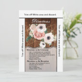 3.5x6 Directions Card Geometric Country Stall Wood Einladung (Stehend Vorderseite)