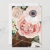 3.5x6 Directions Card Geometric Country Stall Wood Einladung (Rückseite)