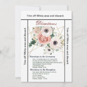 3.5x6 Directions Card Geometric Garden Rose Anemon Einladung (Vorderseite)