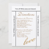 3.5x6 Directions Card Gold Foil Glitzer Liebe Einladung (Vorderseite)