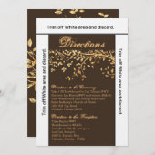 3.5x6 Directions Card Gold Foil Herbst Tree Einladung (Vorne/Hinten)