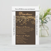 3.5x6 Directions Card Gold Foil Herbst Tree Einladung (Stehend Vorderseite)