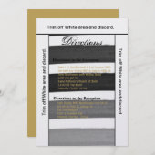 3.5x6 Directions Card Ombre Stripe Black Line Fad Einladung (Vorne/Hinten)