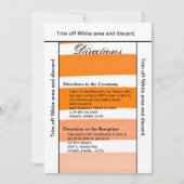 3.5x6 Directions Card Ombre Stripe Orange Line Fad Einladung (Vorderseite)
