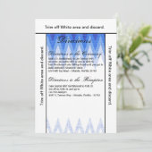3.5x6 Directions Card Ombre Zickzack Blue Einladung (Stehend Vorderseite)