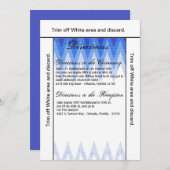 3.5x6 Directions Card Ombre Zickzack Blue Einladung (Vorne/Hinten)
